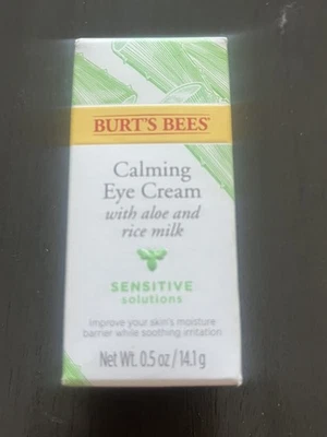 Burt's Bees Calming Eye Cream With Aloe And Rice Milk Sensitive.5 Oz. *NEW* - Image 1 of 2