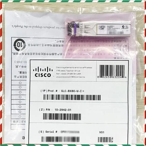 Cisco 1000BASE-BX-U GLC-BX80-U-I, 1490nm-TX/1550nm-RX, 80km, LC, SMF, IND - Foto 1 di 2