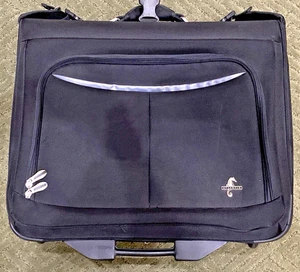 Atlantic Black Nylon Rolling Garment Suitcase Luggage Size 24”x22”x9” taso/bera/ - Picture 1 of 18