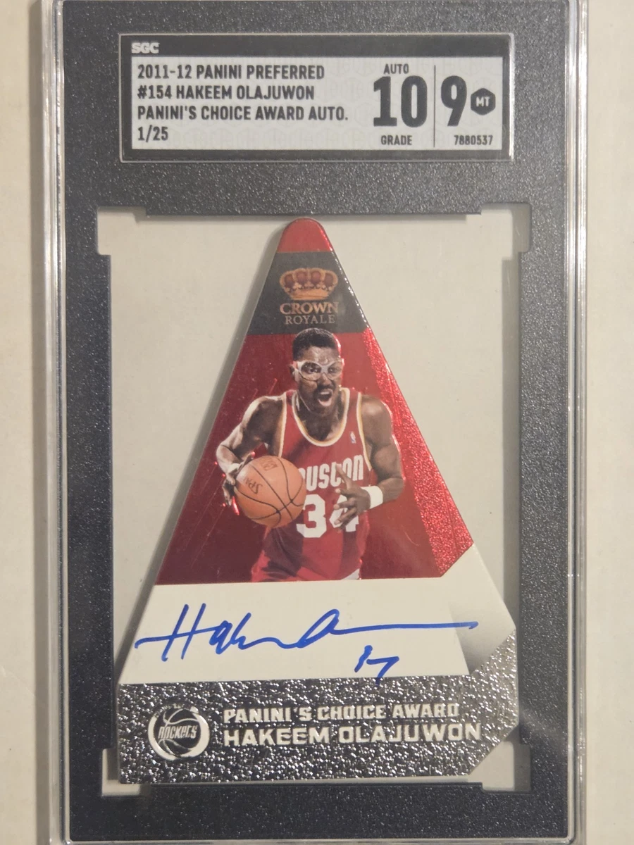 Panini Hakeem Olajuwon Autographed Basketball Trading Cards