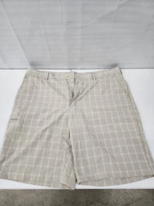 GRAND SLAM Men's Flat Front 100% Polyester Plaid Golf Dress Shorts Size 40 - Picture 1 of 9