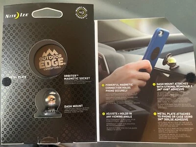 Nite Ize STODK-01-R8 Steelie Black Car Mount Dash OUTDOOR EDGE Labeled RARE! - Image 1 of 2