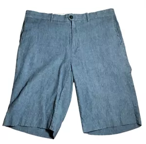 Herren Shorts Sommer Chino Shorts Größe 34 blau gestreift Perry Ellis - Bild 1 von 4