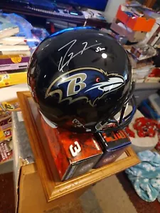 Casco replica full size firmato Ray Lewis Baltimore Ravens - Foto 1 di 7