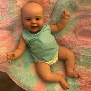 Reborn Baby Doll Boy Mädchen Silicone Cloth Body 24" Newborn Toddler Cute Bebe - Picture 1 of 5