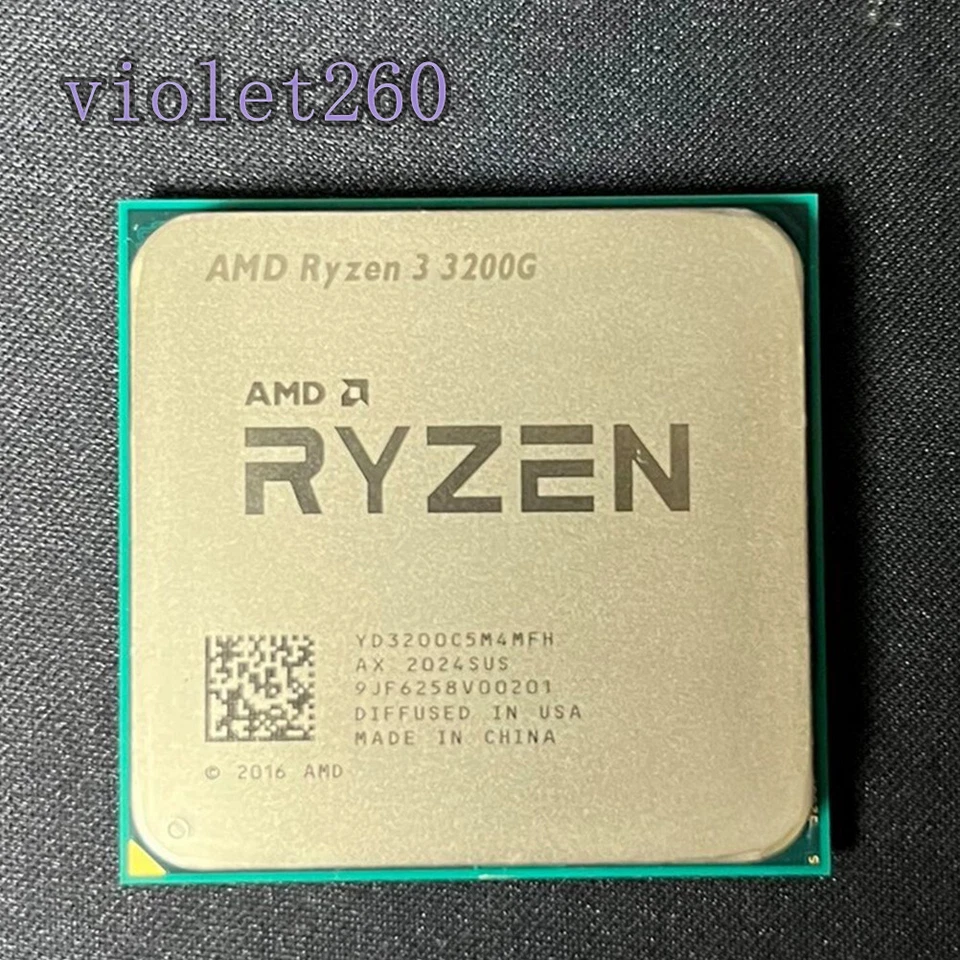 AMD Ryzen 3 3200G AM4 CPU Processor  R3-3200G 3.6-4.0GHz 4-Core 4thr 65W Desktop - Image 1 of 1