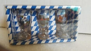 3er Set "Altdeutschland" "München" "Bayern" Wappen klar Stiefel Schnapsgläser Neu in OVP - Bild 1 von 7