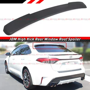 FOR 2020-2024 TOYOTA COROLLA 4DR SEDAN MATTE BLACK JDM REAR WINDOW ROOF SPOILER - Picture 1 of 6