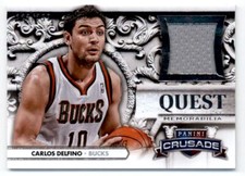 2013-14 Panini Crusade Quest Memorabilia Carlos Delfino Milwaukee Bucks #55