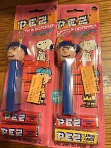 PEZ Peanuts Gang Charlie Brown Candy Dispenser Pink Cardstock Package 2 Packages - Picture 1 of 3