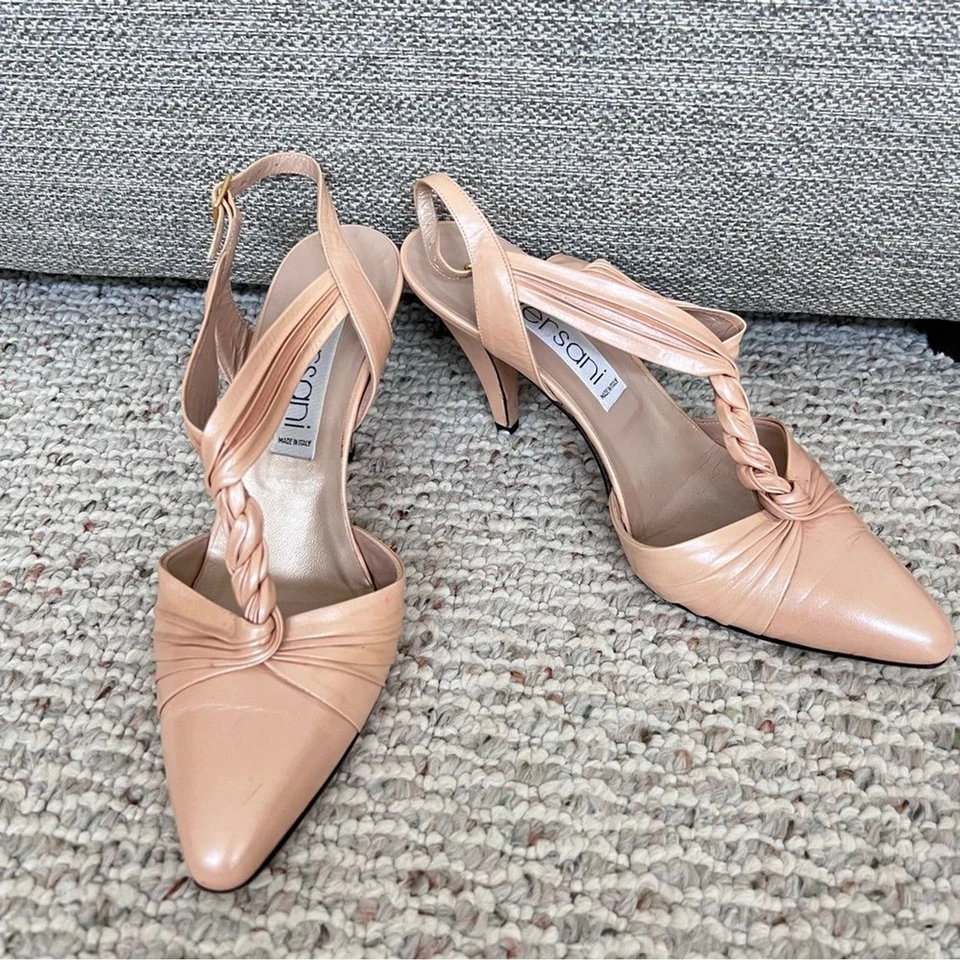 Versani Vintage Leather Dress Heels - Image 1 of 4