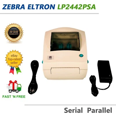 Eltron Zebra UPS LP2442 PSA Direct Thermal Barcode Printer Serial Parallel - Image 1 of 4