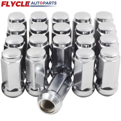 20pc Lug Nut Set 1.75" Bulge Acorn 9/16-18 Chrome Dodge Ram 1500 Durango Dakota - Image 1 of 4