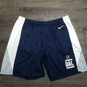 NIKE Dallas Cowboys Dri-Fit Football Shorts Mens 3XL On Field Blue Grey