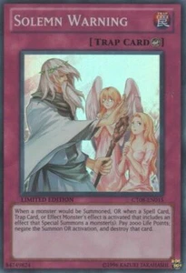*** SOLEMN WARNING *** SUPER RARE MINT/NM CT08-EN015 YUGIOH! - Picture 1 of 1