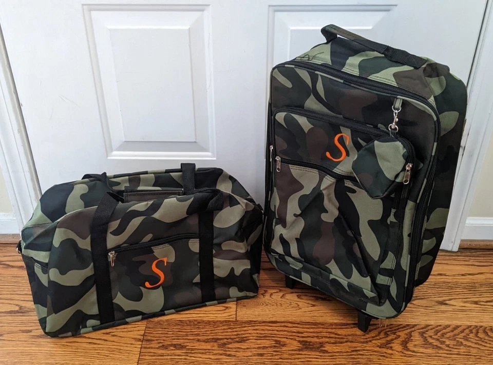 Rockland Double Handle Rolling Backpack & Tote Bag Camouflage 17-Inch S Monogram - Image 1 of 4