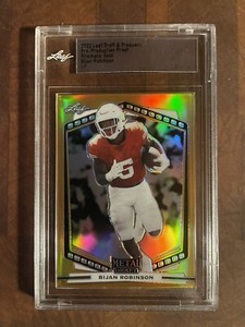 2022 BIJAN ROBINSON 1/1 Prismatic Gold Leaf Draft& Prospect Pre-Production Proof