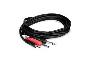 Hosa CMP-150 - 3.5mm Stereo TRS Jack to Dual 6.5mm 1/4" Jack Cable Lead