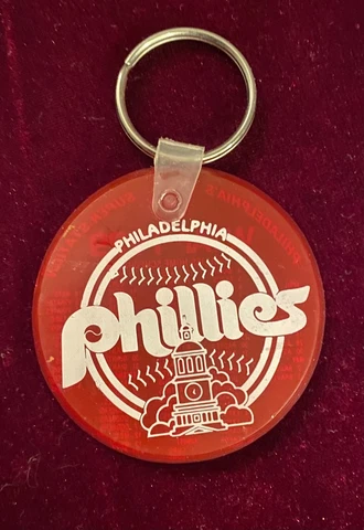 Philadelphia Phillies Keychain 1986 WTAF TV Channel 29 With Baseball Schedule Cover