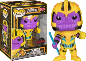 FUNKO POP! #909 Thanos Blacklight - Marvel Avengers - Special Edition IN STOCK - Foto 1 di 2