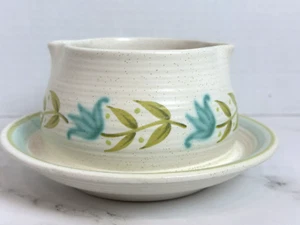 Franziskaner Steingut Sauciere mit angesetztem Unterteller - Bild 1 von 12