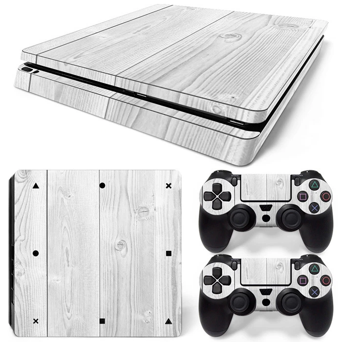 Sony PS4 PLAYSTATION 4 Slim Skin Adhesivo Protector de Pantalla Set - Motivo Madera Blanca Foto 1 de 1