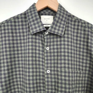 Billy Reid Mens Button Down Shirt Size M Green Plaid Standard Fit Classic Preppy - Picture 1 of 8