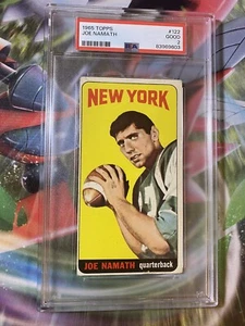1965 Topps #122 Joe Namath RC Rookie Card “Butterfly SP” Graded Card PSA 2 GOOD - Picture 1 of 3