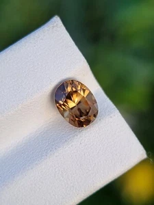 Natural Orangish Brown Zircon | Loupe Clean | Oval | Untreated Certified 2.41 ct - Picture 1 of 5