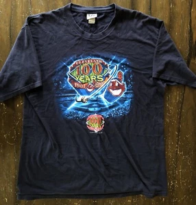 Vintage Cleveland Indians 100 Years T-Shirt Men’s Size XL 2001 Lee Sport - Picture 1 of 5