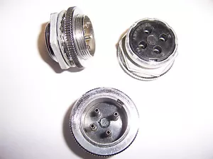 4-PIN MALE Amphenol MICROPHONE CONNECTOR 91-PC4M chasis vintage jack - Picture 1 of 1
