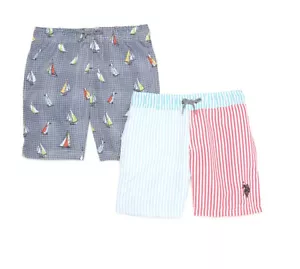 U.S. Polo Assn. Costume da bagno ragazzo Colorblock UPF 50+ confezione da 2 nuovi con etichetta taglia XL (14-16) - Foto 1 di 3
