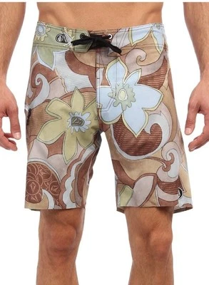 NUEVO* VOLCOM PARA HOMBRES 36 BOARDSHORTS Traje de Baño Helecho Mod Floral $55 Minorista Marrón Foto 1 de 4