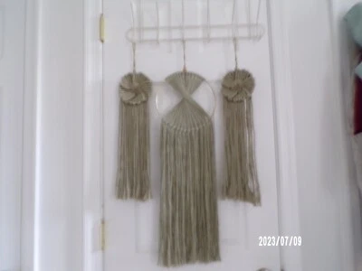 Nuevo Hogar Decoración Pared Macramé Dream 1 Atrapasueños y 2 Margaritas Foto 1 de 4