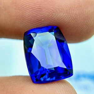 8.93 CT CORN FLOWER BLUE SAPPHIRE CUSHION LOOSE GEMSTONE LAB CREATED - Picture 1 of 8