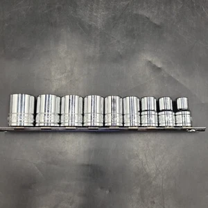 Ace Hardware Standard 12-Point Chrome 9-Piece Socket Set SAE 3/8" Drive - Picture 1 of 7