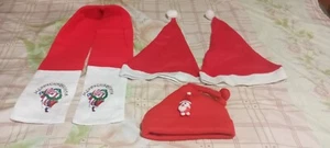 WEIHNACHTEN 4 STÜCK WEIHNACHTSMANNMÜTZE UND SCHAL FÜR KINDER  - Bild 1 von 4