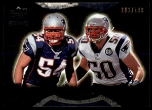 Iconos de cubierta superior 2009 NFL reflejos dorado Mike Vrabel/Tedy Bruschi 191/199 nuevo - Imagen 1 de 2