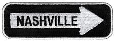 NASHVILLE ONE-WAY SIGN EMBROIDERED IRON-ON PATCH applique TENNESSEE SOUVENIR NEW