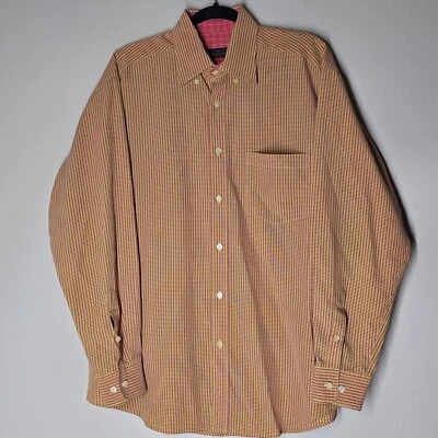 Bugatchi Uomo Plaid Dress Shirt Button Up Long Sleeve Career Casual L - Image 1 of 4