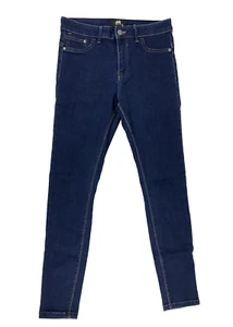 Dotti Jeans Size 12 Skinny Leg Mid Rise Dark Blue Wash Stretch Denim 5 Pockets - Picture 1 of 13