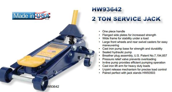 Hein-Werner (HW93642) 2 тонны сервисный домкрат сделано в США - Изображение 1 из 1