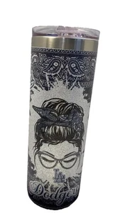 Dodgers’s Girl 20oz Skinny Tumbler Sparkly Blue And Silver. Los Angeles Dodgers - Picture 1 of 7