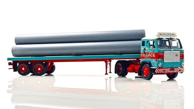 CORGI 1/50 SCALE - POLLOCK (SCOTRANS) LTD VOLVO F88 CAB & TRAILER W/PIPE LOAD UB - Image 1 of 4