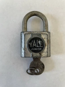 Vintage Yale Junior Lock With Key Working Padlock Made in U.S.A. - Picture 1 of 3