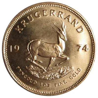 1974 South African Gold Krugerrand 1 oz Uncirculated - Image 1 of 2