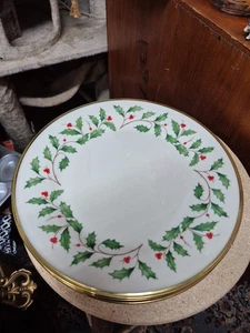 LENOX dimension collection HOLIDAY 10 1/2" DINNER PLATES-Set of 4 made In USA - Picture 1 of 9