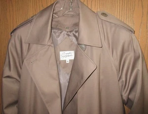 SAXTON HALL TAUPE HELLBRAUN langer zweireihiger TRENCH TRENDY Thermolite Gr. 10 ungetragen - Bild 1 von 10
