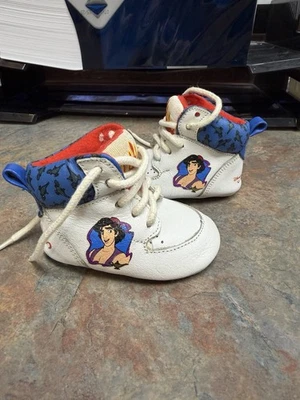 Vintage Disney Babies Aladdin Infant Shoes Sneakers Size 2 White - Image 1 of 4