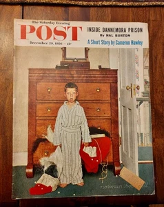 SAMSTAG ABENDPOST 29. DEZEMBER 1956 Santa Christmas Discovery ROCKWELL Full Mag - Bild 1 von 3